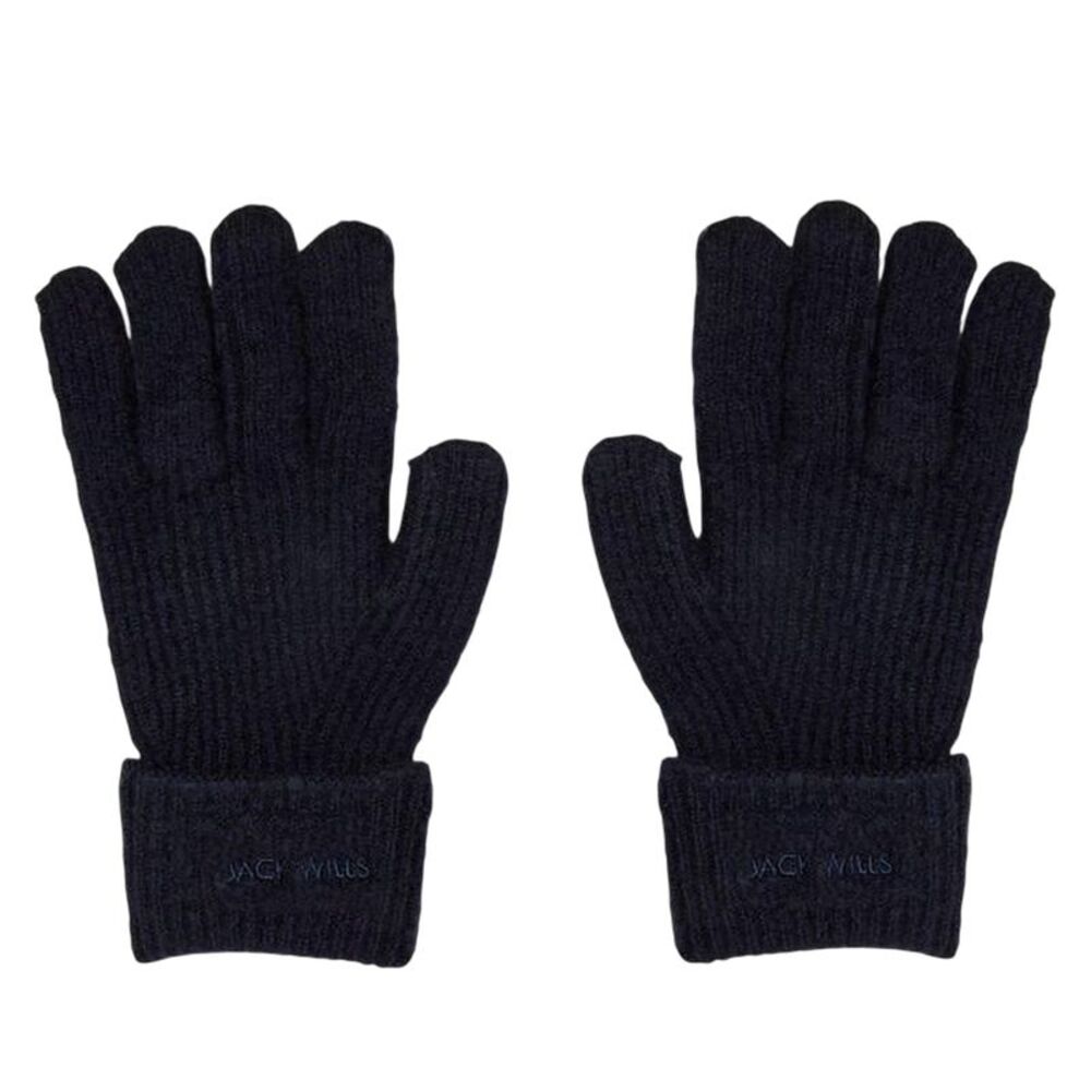 Jack Wills Unisex Adult Knitted Fleece Gloves / Navy